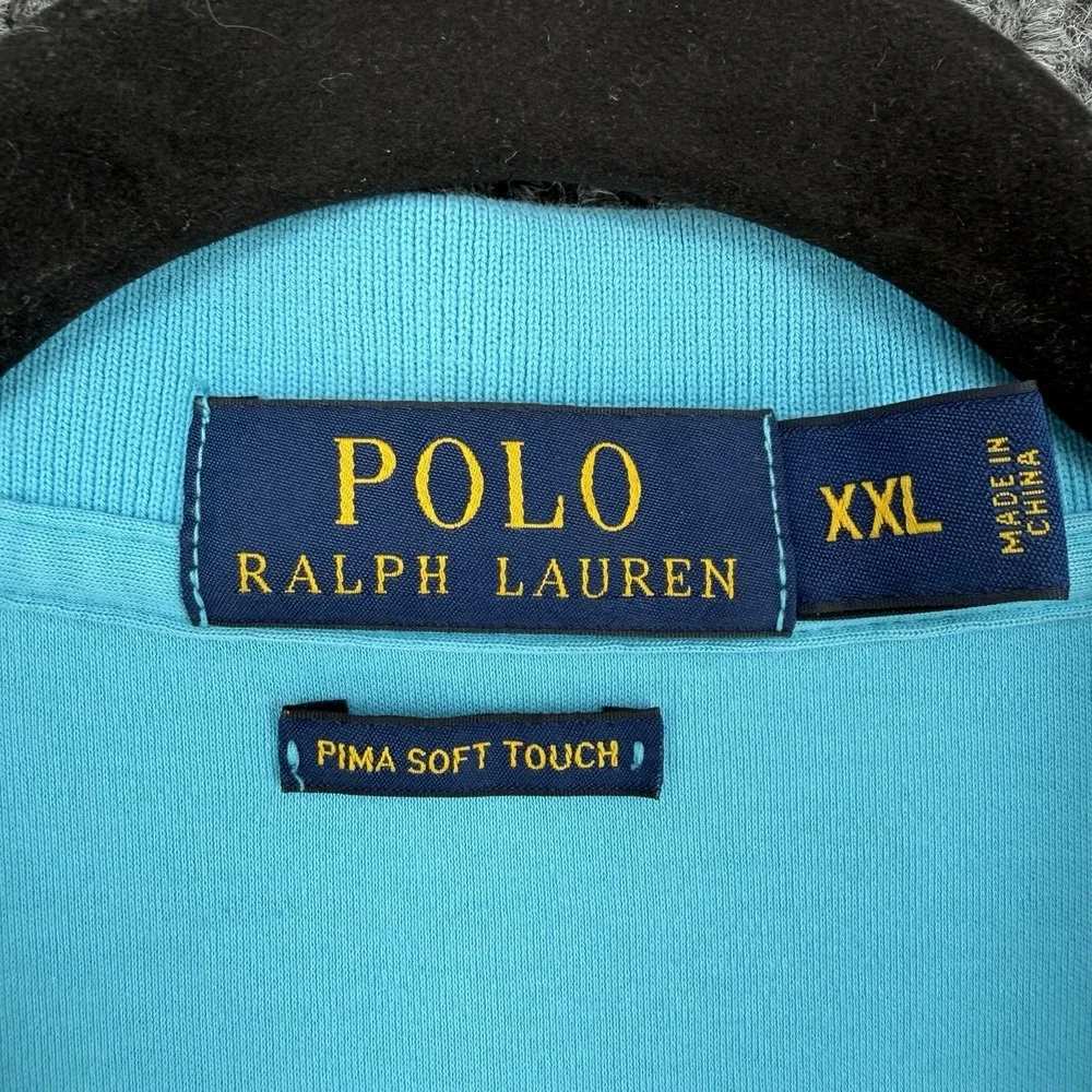 Polo Ralph Lauren mens shirt XXL Pima Soft Touch ss polo embroidered logo blue